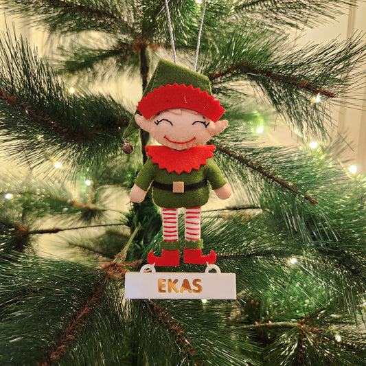LITTLE ELF CHRISTMAS ORNAMENT
